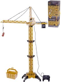 Stavební jeřáb 128 cm (ovládání kabelem, baterie, doplňky)