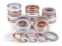 Dřevěný barevný kroužek vnější Ø70 mm 10 kusů