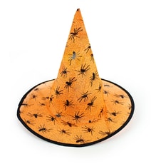 Klobouk čarodějnický/halloween oranžový dospělý