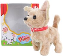 PLYŠ Pejsek hnědý chodí a štěká na baterie Zvuk *PLYŠOVÉ HRAČKY*