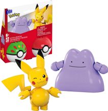 Pokémon Megablok set 2x Pokéball Pikachu + Ditto stavebnice 42 dílků