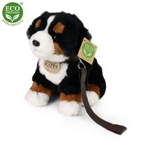 Plyšový pes bernský salašnický sedící s vodítkem 20 cm ECO-FRIENDLY