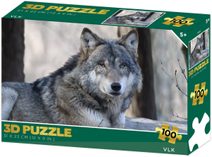PUZZLE 3D Vlk 31x23cm 100 dílků skládačka v krabici