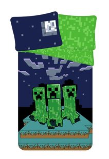 Povlečení bavlna Minecraft Sssleep Tight 140x200, 70x90 cm