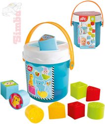 Baby vkládačka kostky v kyblíku s víkem