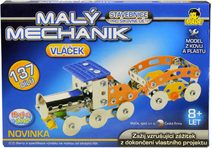 Malý mechanik 137 dílků *Stavebnice typu Merkur z kovu a plastu*