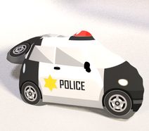 Dětský tvarovaný polštářek Policie