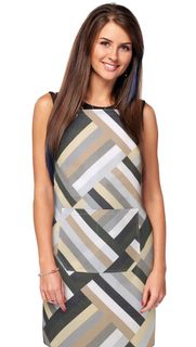 Kuchyňská zástěra ADÉLA Šedá,Béžová 7750/231 zástěra 67x84 cm