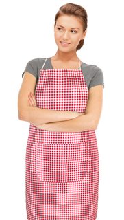 Kuchyňská zástěra BERTA Červená 7750/609 zástěra 67x84 cm