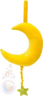 Usínáček hrací strojek Měsíc na natažení PLYŠ