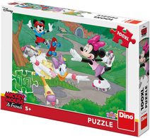 DINO Puzzle 100 dílků Disney Minnie sportuje skládačka 47x33cm