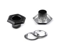 Průchodka s podložkou vnitřní Ø5 mm / vnější Ø10,5 mm šestiúhelník 100 párů