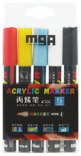 Fix akrylový popisovač 2mm barevný marker set 5ks dekorační