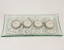 Skleněný tácek dekorační S0098/2 - 27,5 x 13,5 x 1,5 cm