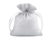Dárkový pytlík 10x13 cm organza s glitry