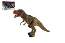 Dinosaurus tyranosaurus chodící plast 40cm na baterie se světlem se zvukem v krabici