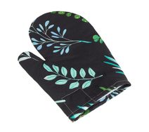 Kuchyňská chňapka - 28x18 cm Lístky na černé