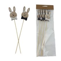 Velikonoční zápich zajíc, 4 ks D7767 - 4.2×0.8×31