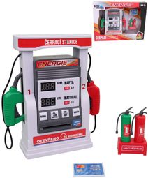 Čerpací stanice City Collection set benzinová pumpa s doplňky na baterie CZ Zvuk