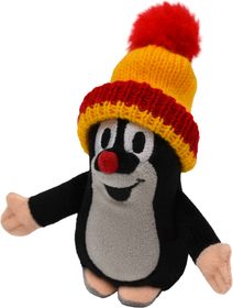 MORAVSKÁ ÚSTŘEDNA Krtek (Krteček) 12cm červeno-žlutý kulich PLYŠ