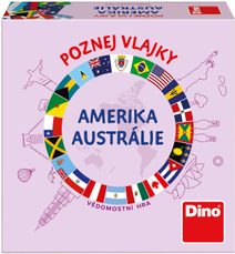 DINO Hra Poznej vlajky Amerika a Austrálie karetní
