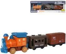 Vlak mašinka + 2 vagony na baterie Světlo Zvuk 3 barvy plast