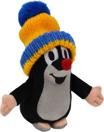 MORAVSKÁ ÚSTŘEDNA Krtek (Krteček) 12cm modro-žlutý kulich PLYŠ