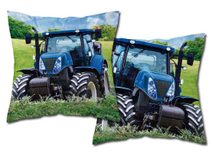 Povlak na polštářek Traktor blue svítící Bavlna, 40/40 cm