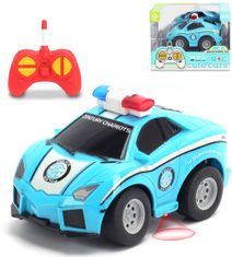 RC Auto policie modré na vysílačku plná funkce na baterie Světlo