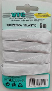 Pruženka plochá 13,2 mm bílá - karta 5 m