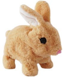 MAC TOYS Steppos zajíček béžový chodící na baterie Zvuk PLYŠ