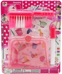 Uklízečka dětský holčičí uklízecí set lopatka se smetákem na kartě plast