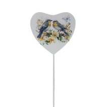 Plechový zápich srdce K4605 - 10x10-21.5