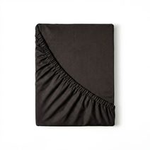 Saténové prostěradlo s gumou černé