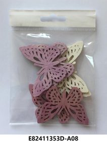 Dekorace motýl, 6 ks D7114 - 6 cm