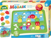 LENA Baby mozaika Příroda klouboučky 36ks + předlohy 7ks v krabici
