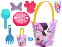 Pískový baby set Minnie 6ks kyblík se sítem s nástroji a bábovičkami