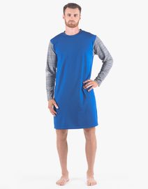 GINA pánské košile noční pánská dlouhý rukáv, šité, s potiskem 79179P