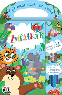 JIRI MODELS Moje omalovánky na cesty Zvířátka s pastelkami a samolepkami