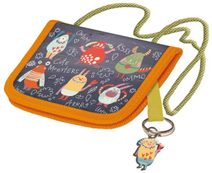 Peněženka dětská školní na krk Monsters s klíčenkou na suchý zip