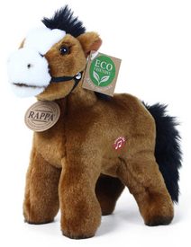 PLYŠ Kůň s ohlávkou hnědý 20cm na baterie Eco-Friendly Zvuk *PLYŠOVÉ HRAČKY*