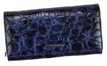 Kožená modrá dámská peněženka v dárkové krabičce