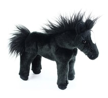 Plyšový kůň černý, 28 cm