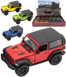 KINSMART Auto 1:34 Jeep Wrangler pevná střecha 2018 kov PB 13cm 4 barvy