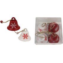 Zvoneček kovový, 4 ks K2913 - dia 4 x 4 cm