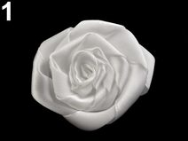 Brož / ozdoba saténová růže Ø5,5 cm