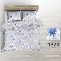 Povlečení krep Merga - modré 140x200+70x90 cm