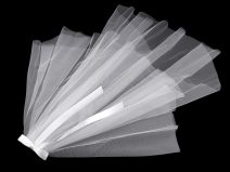 Závoj s hřebenem a saténovou mašlí - na párty / rozlučku se svobodou