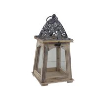 Dřevěná lucerna D7221 - výška 29,5 cm