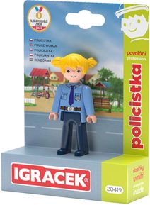 EFKO IGRÁČEK Policistka povolání set figurka kloubová s doplňky
